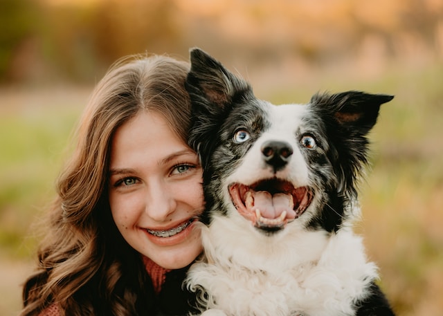 犬と女性